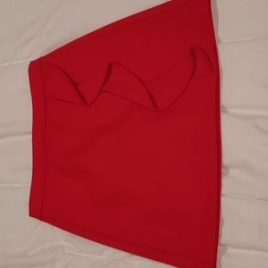 Bright red aline mini skirt sz 2